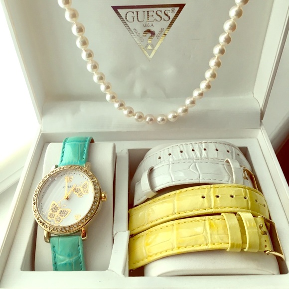 GUESS Butterfly Interchangeable Pastel Watch Set - Picture 2 of 5